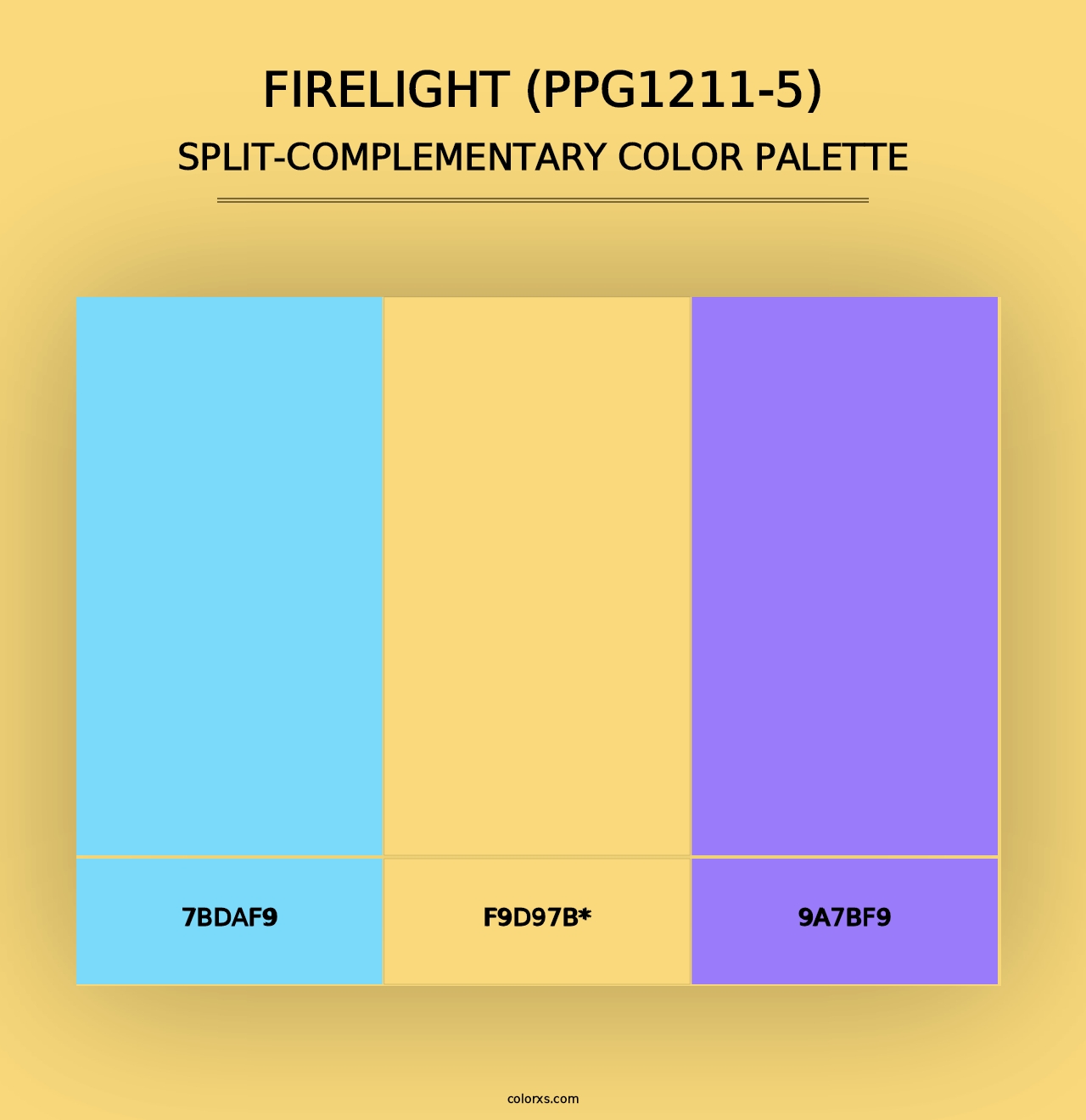 Firelight (PPG1211-5) - Split-Complementary Color Palette