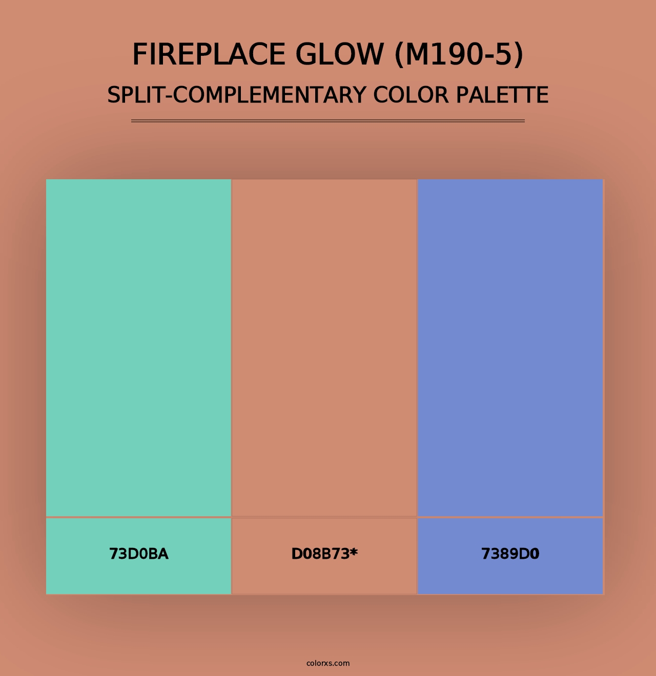 Fireplace Glow (M190-5) - Split-Complementary Color Palette