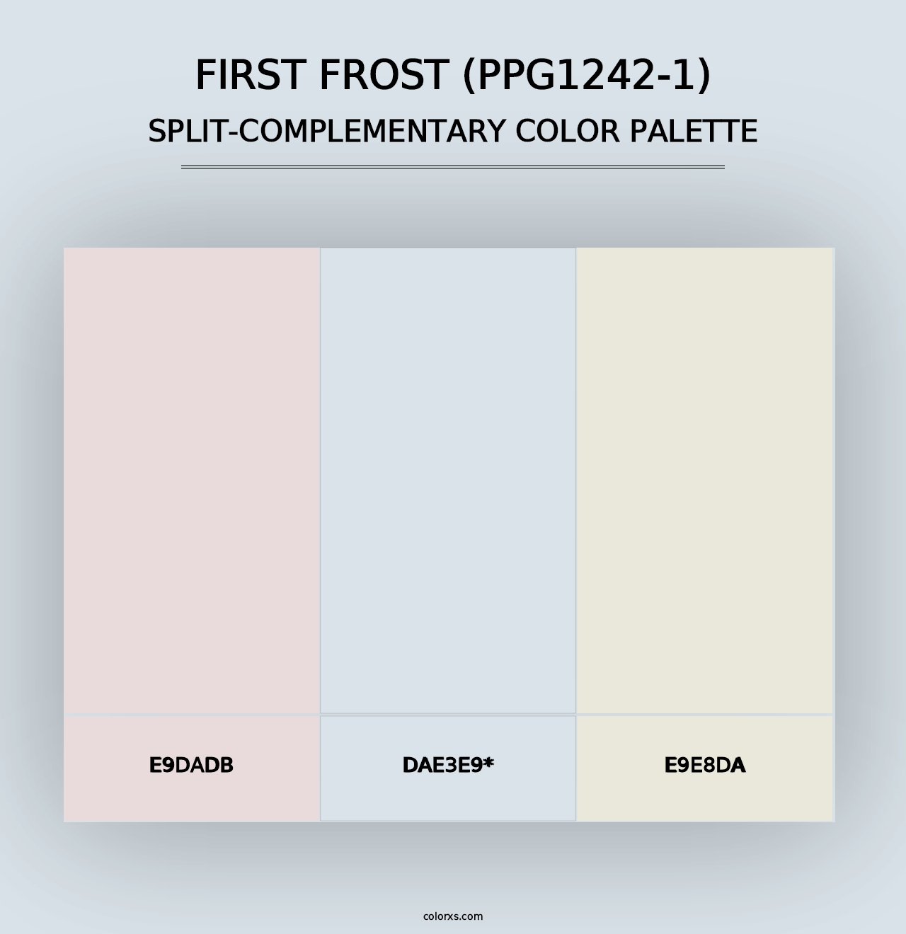 First Frost (PPG1242-1) - Split-Complementary Color Palette