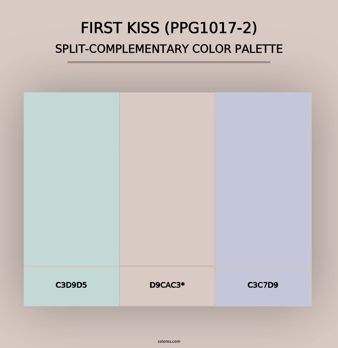 First Kiss (PPG1017-2) - Split-Complementary Color Palette