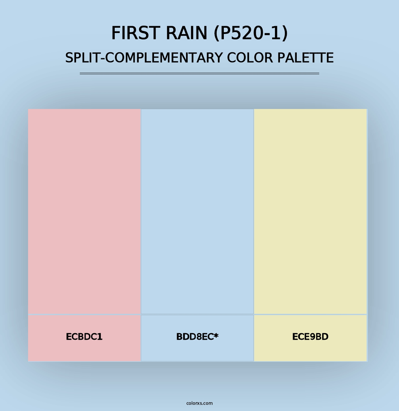 First Rain (P520-1) - Split-Complementary Color Palette