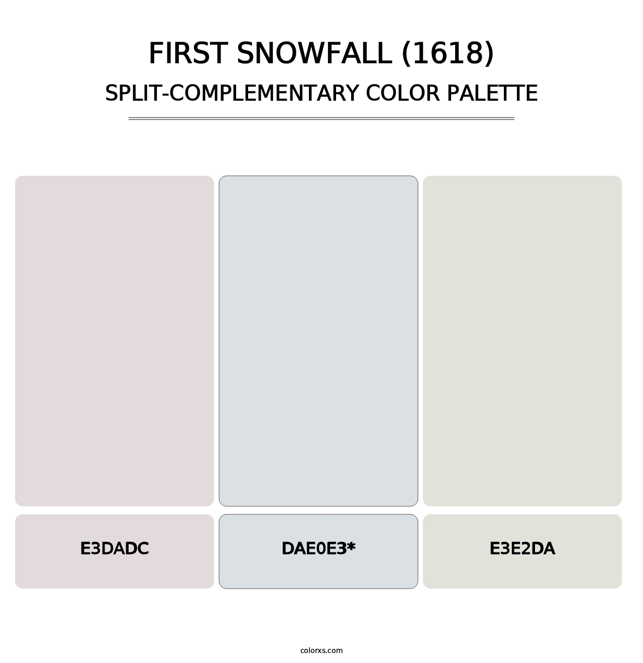 First Snowfall (1618) - Split-Complementary Color Palette