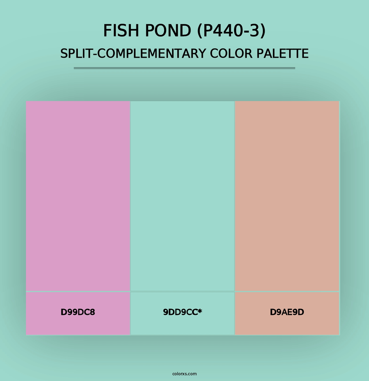 Fish Pond (P440-3) - Split-Complementary Color Palette