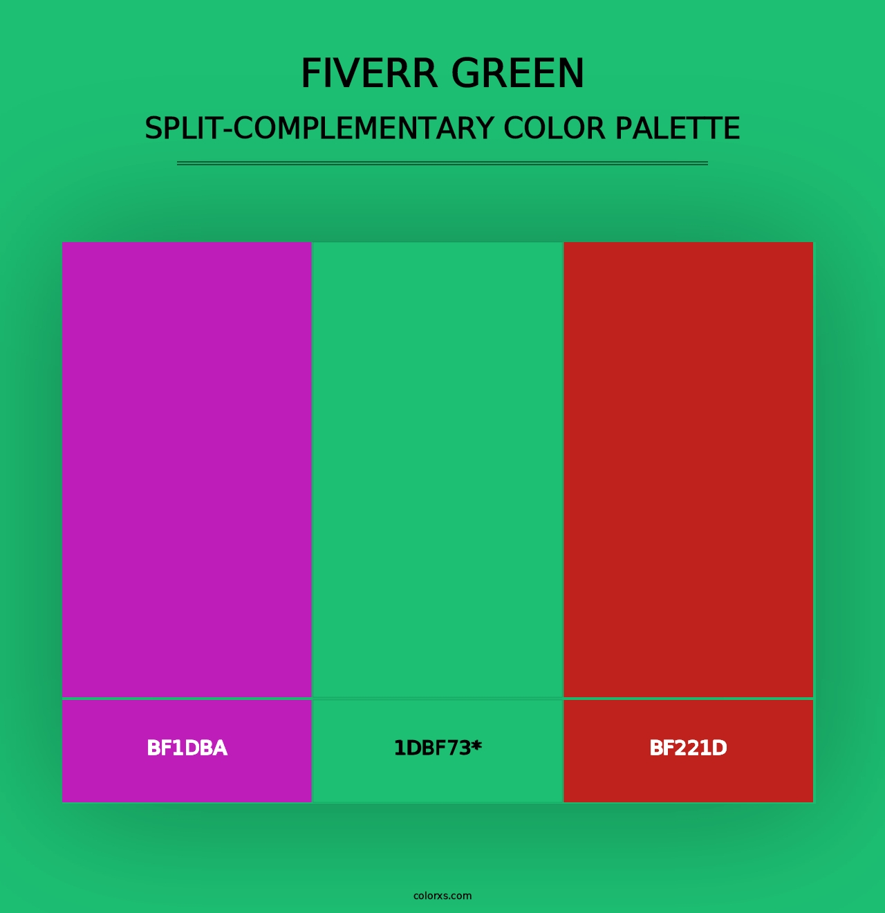 Fiverr Green - Split-Complementary Color Palette