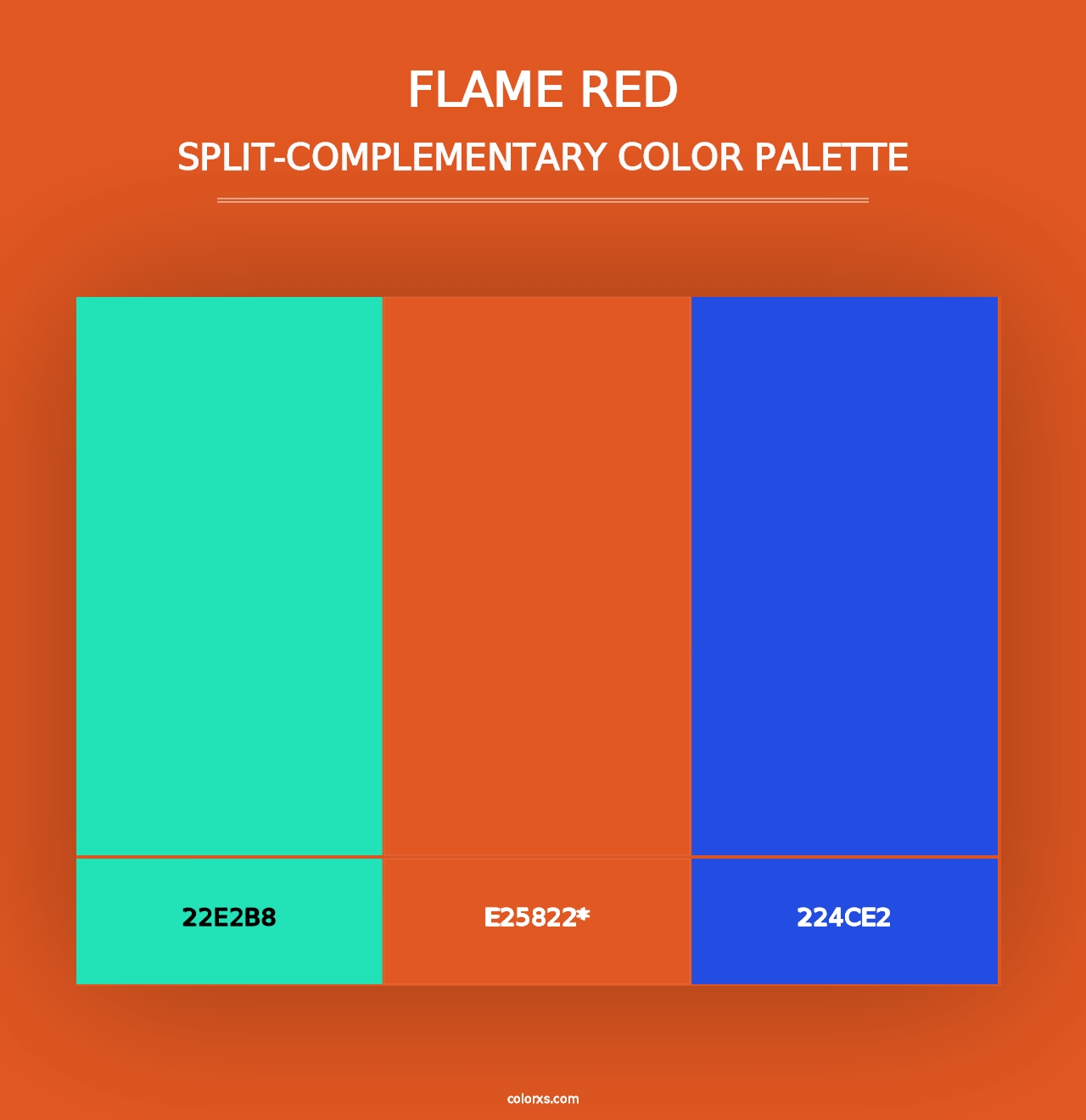 Flame Red - Split-Complementary Color Palette