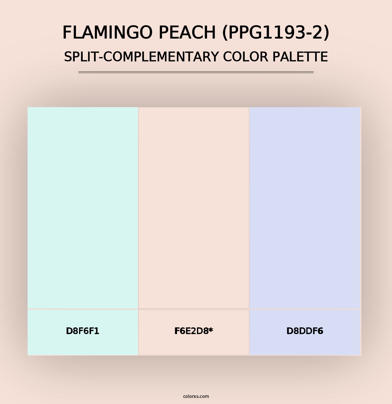 Flamingo Peach (PPG1193-2) - Split-Complementary Color Palette