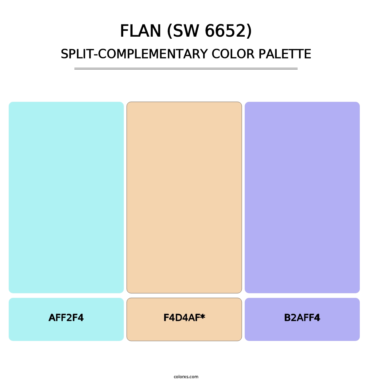 Flan (SW 6652) - Split-Complementary Color Palette