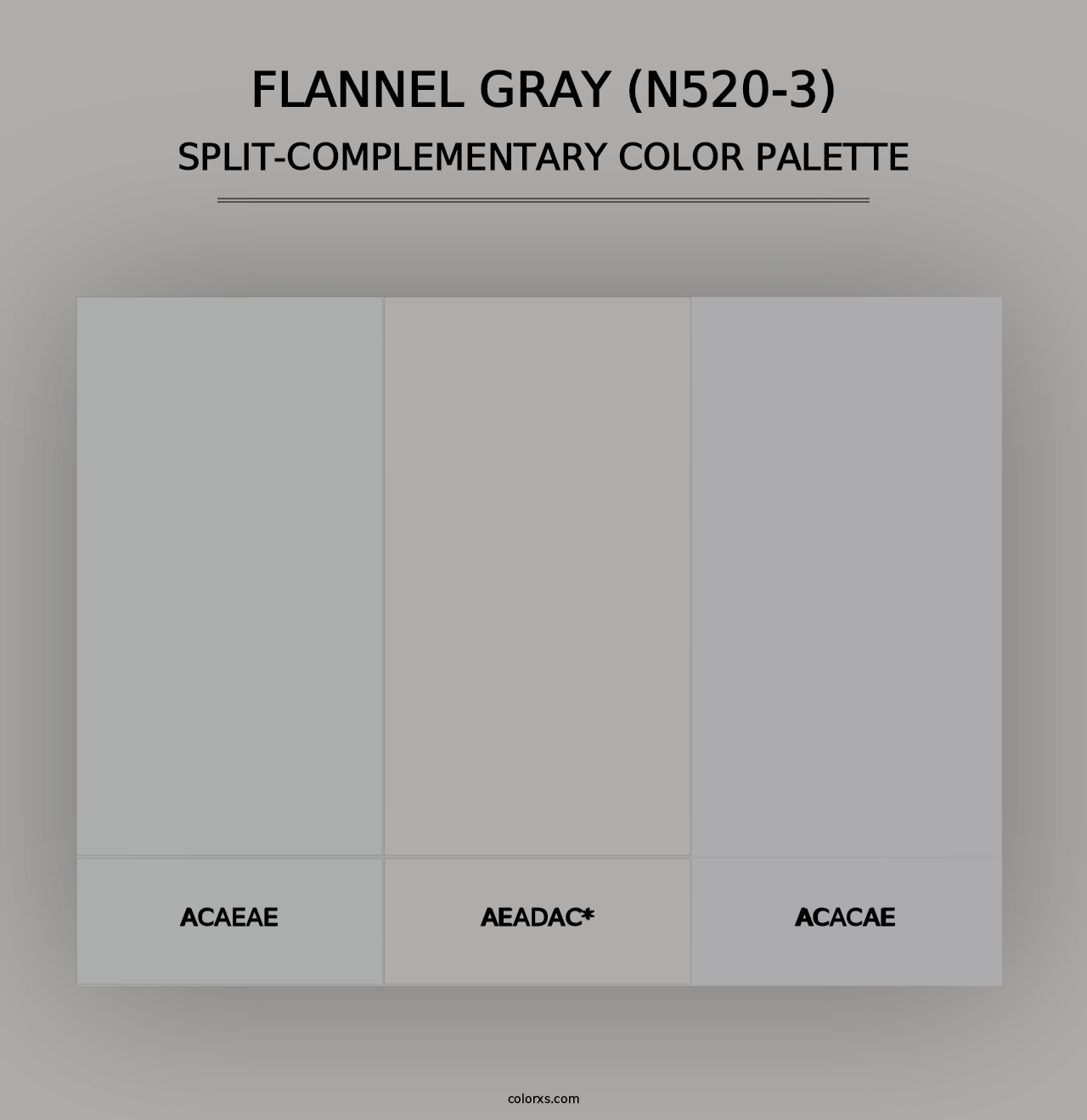 Flannel Gray (N520-3) - Split-Complementary Color Palette