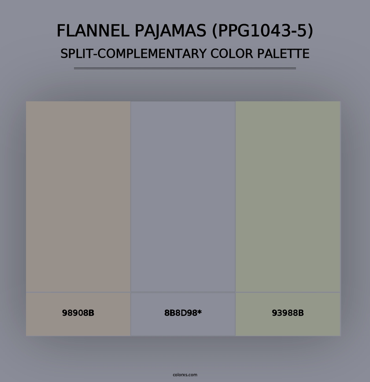 Flannel Pajamas (PPG1043-5) - Split-Complementary Color Palette