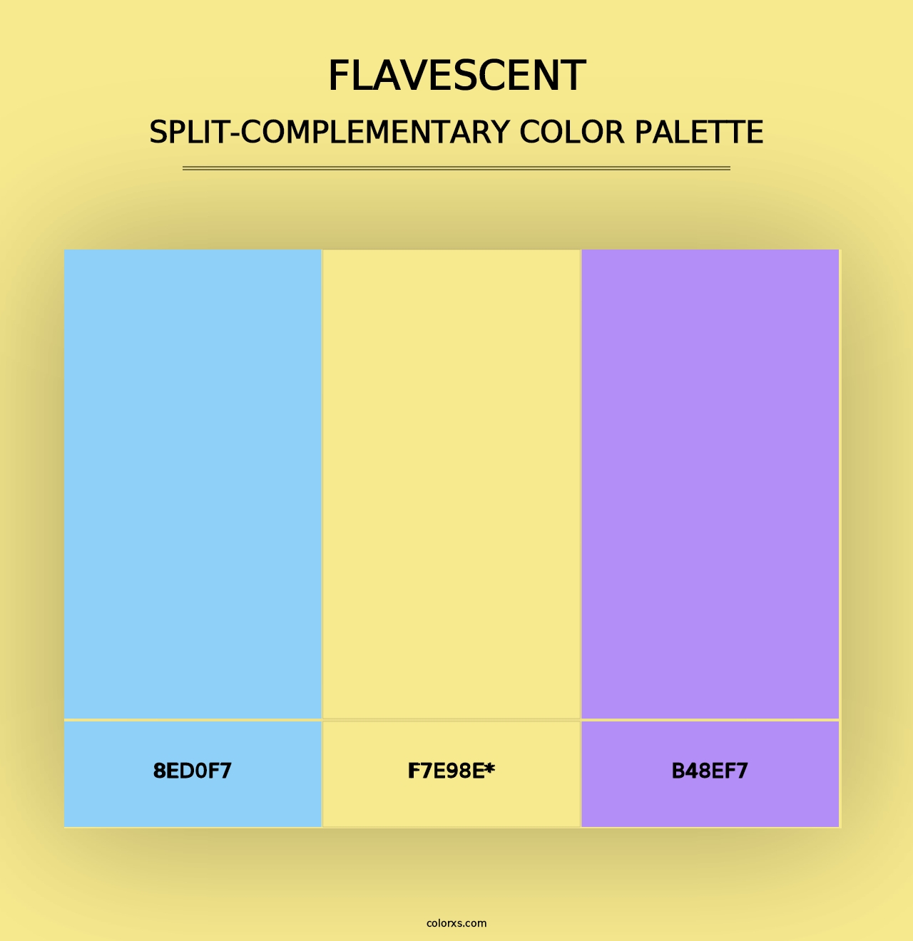 Flavescent - Split-Complementary Color Palette