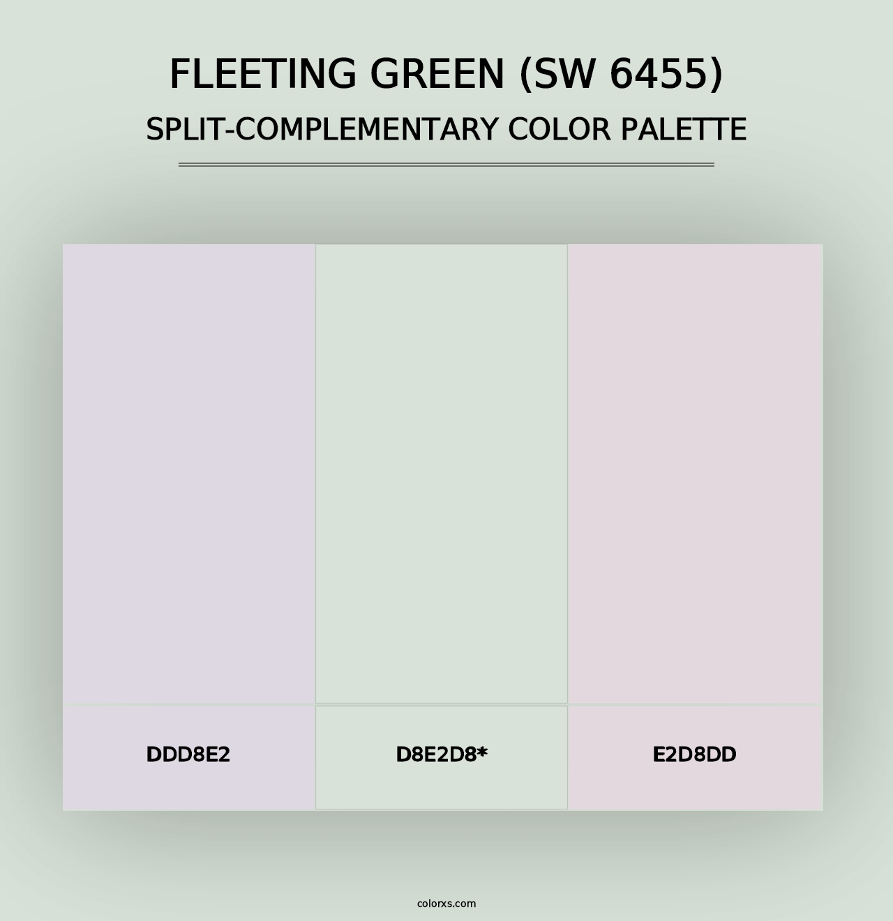 Fleeting Green (SW 6455) - Split-Complementary Color Palette