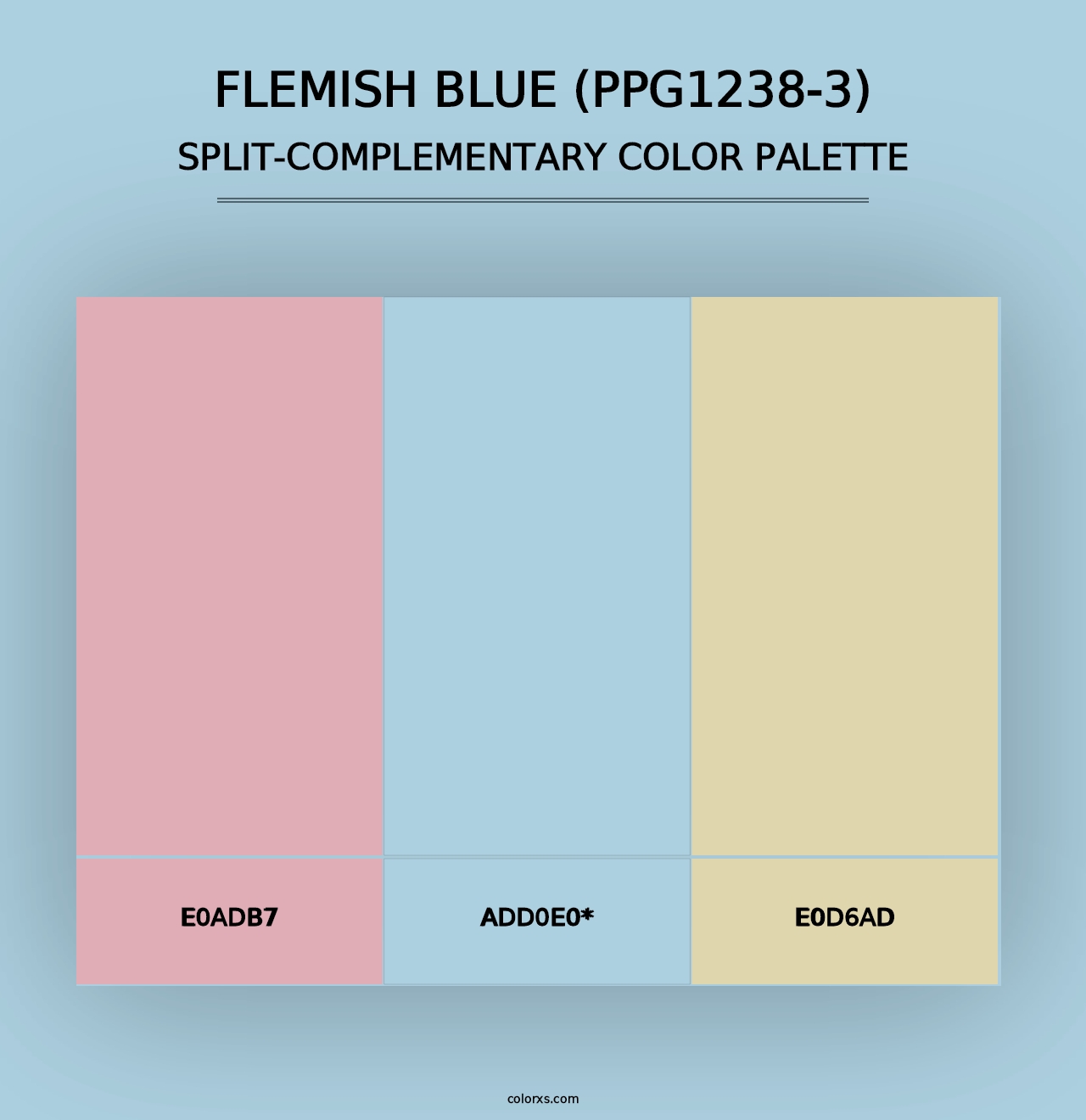 Flemish Blue (PPG1238-3) - Split-Complementary Color Palette