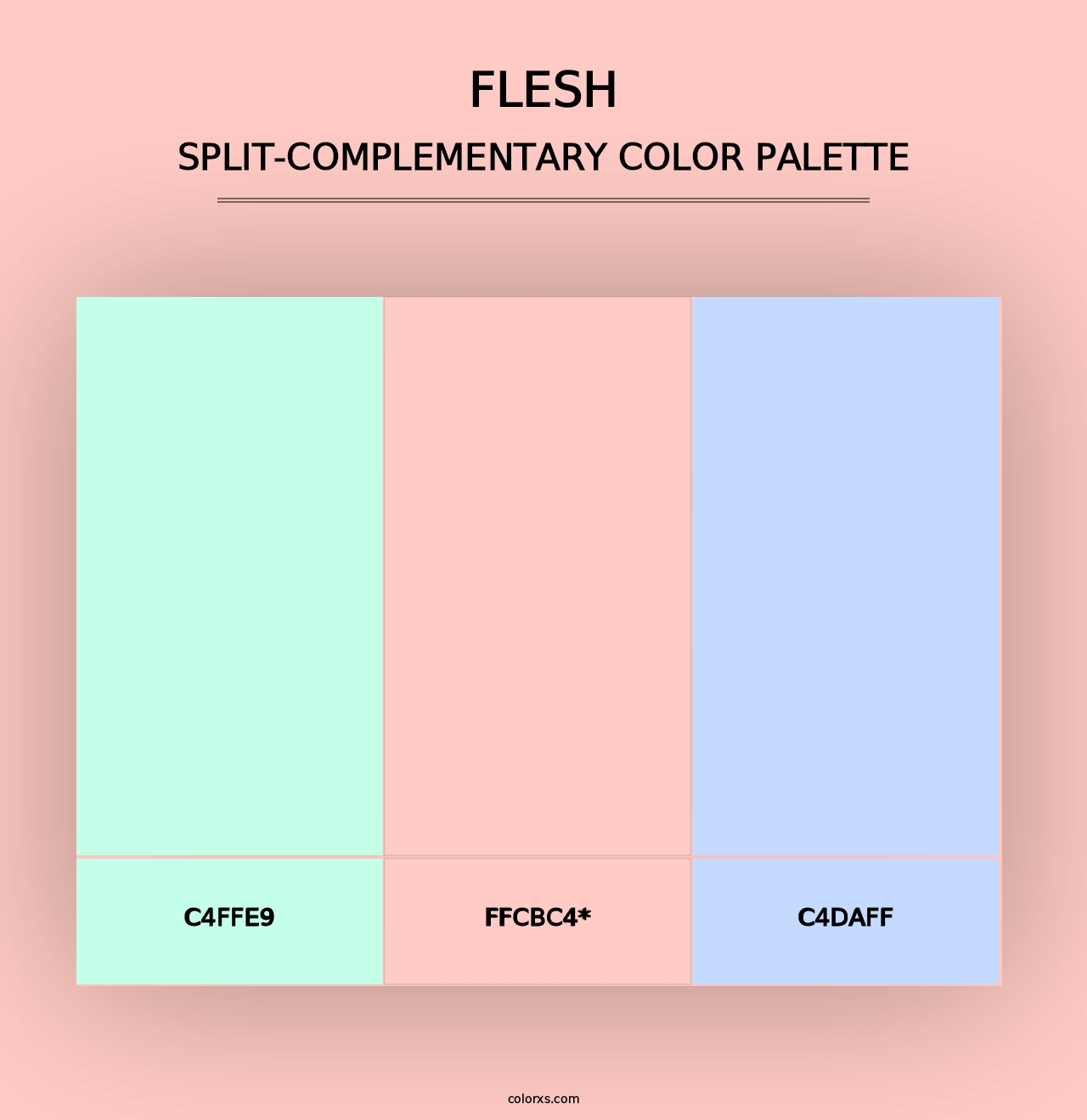 Flesh - Split-Complementary Color Palette