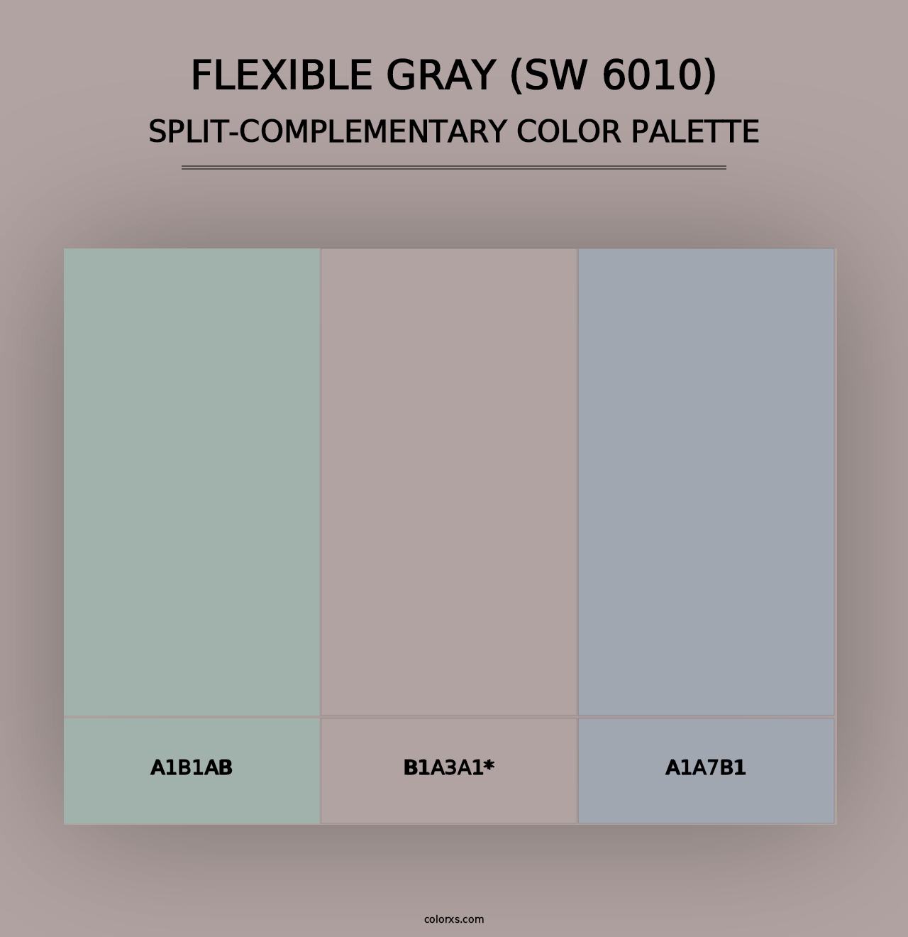 Flexible Gray (SW 6010) - Split-Complementary Color Palette