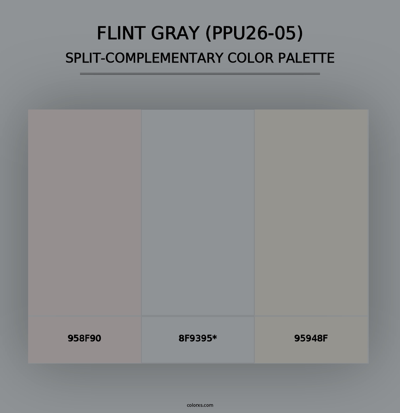 Flint Gray (PPU26-05) - Split-Complementary Color Palette