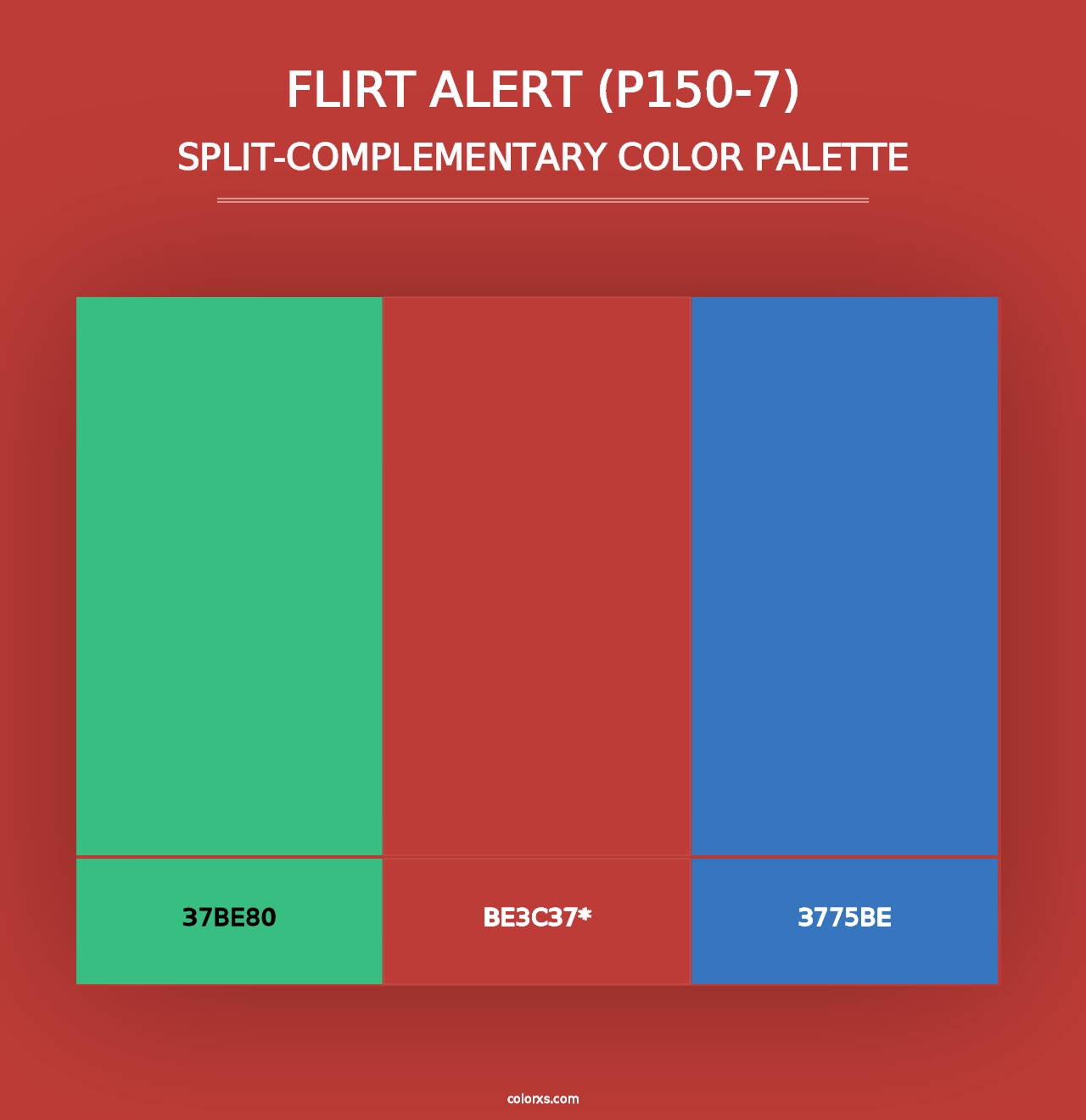 Flirt Alert (P150-7) - Split-Complementary Color Palette