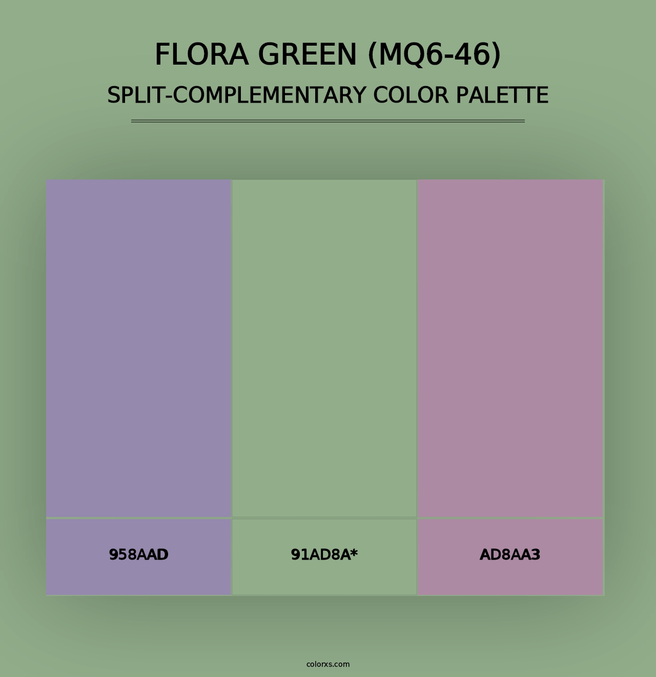 Flora Green (MQ6-46) - Split-Complementary Color Palette