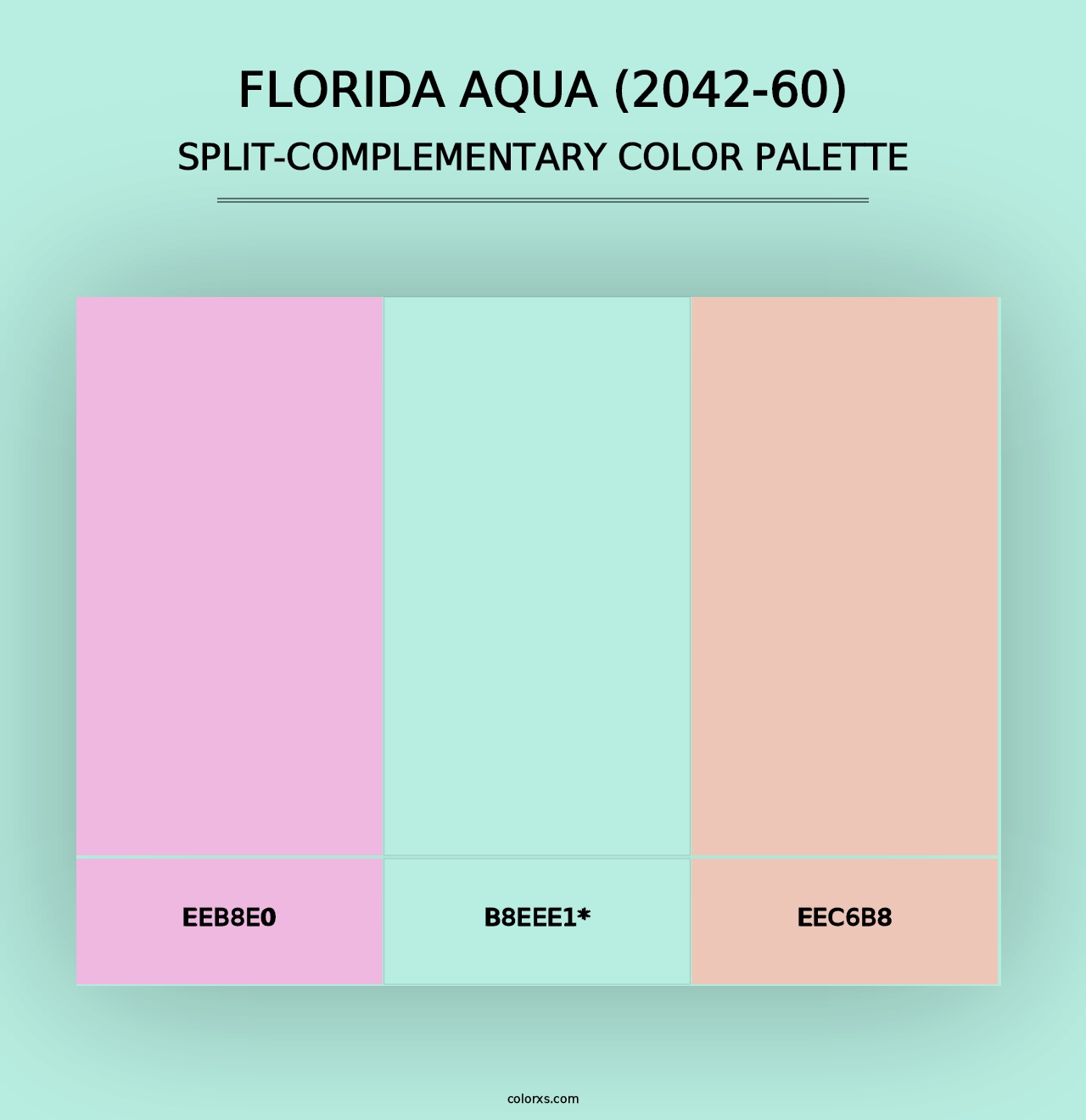 Florida Aqua (2042-60) - Split-Complementary Color Palette