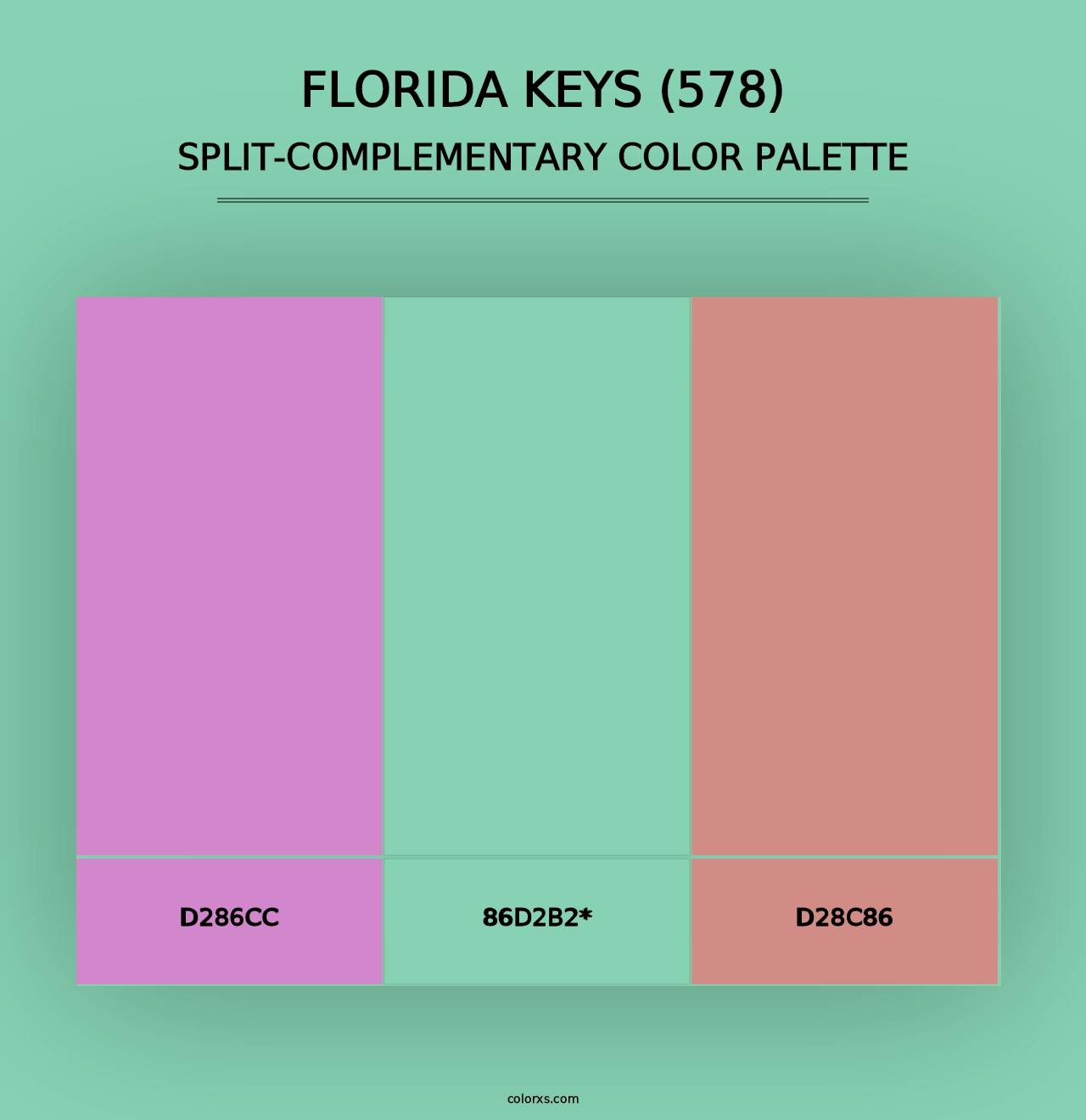 Florida Keys (578) - Split-Complementary Color Palette