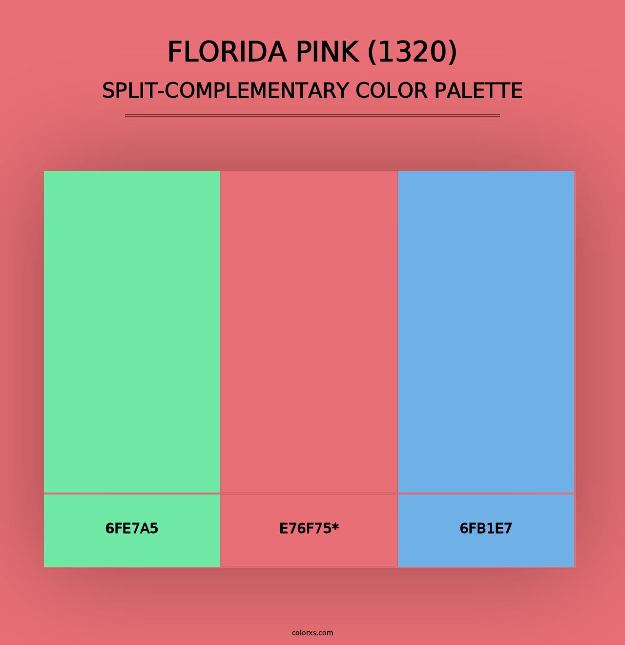 Florida Pink (1320) - Split-Complementary Color Palette