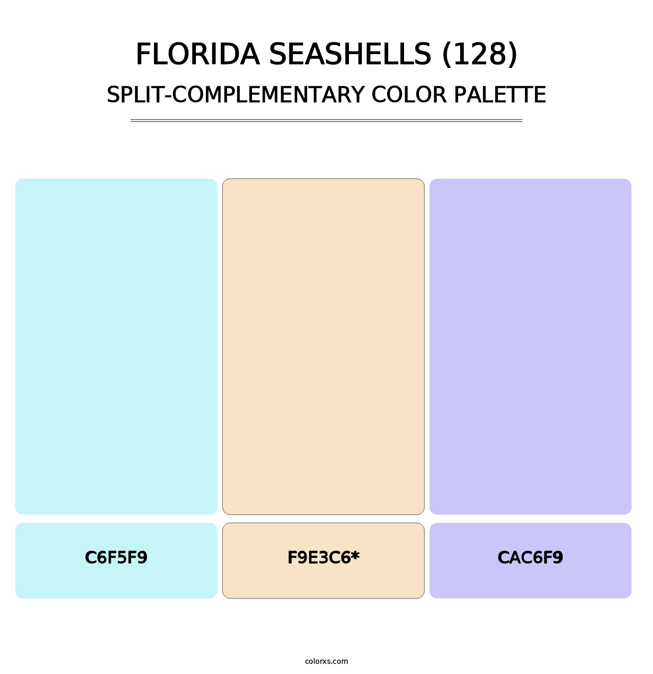 Florida Seashells (128) - Split-Complementary Color Palette