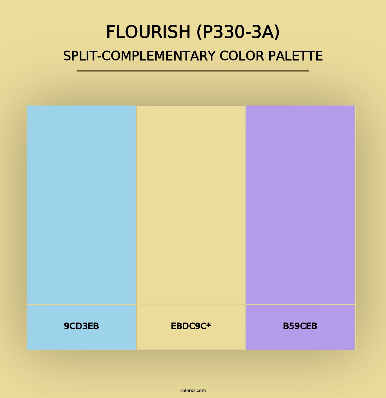 Flourish (P330-3A) - Split-Complementary Color Palette