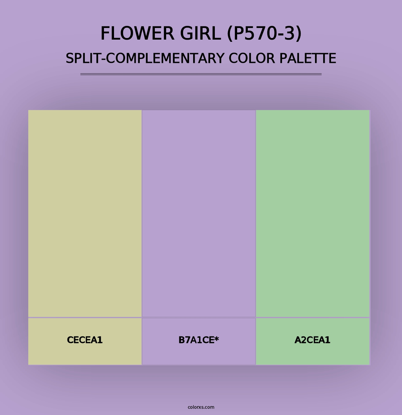 Flower Girl (P570-3) - Split-Complementary Color Palette