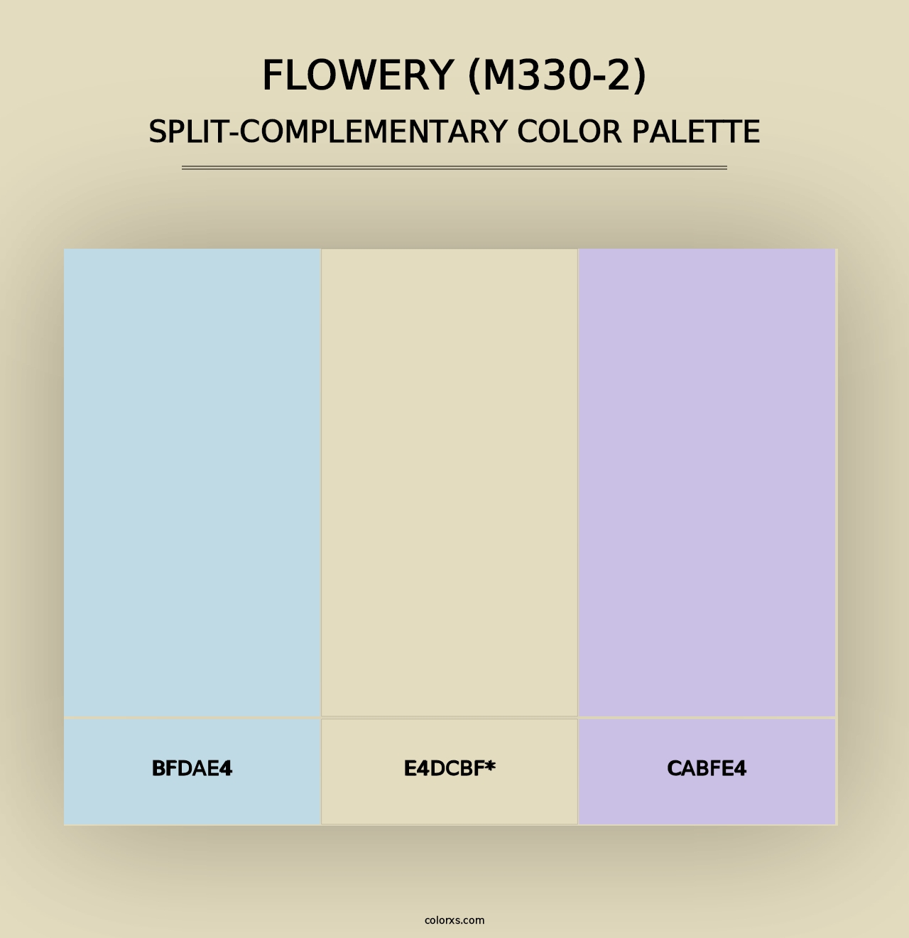 Flowery (M330-2) - Split-Complementary Color Palette