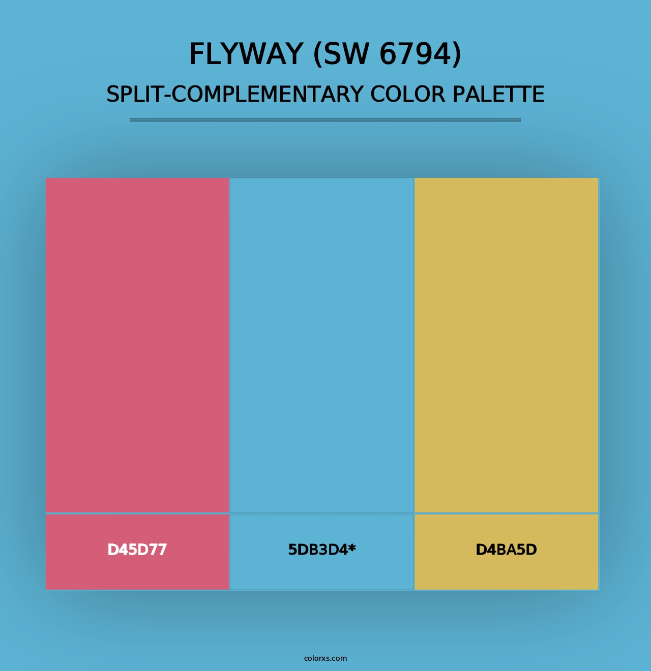 Flyway (SW 6794) - Split-Complementary Color Palette