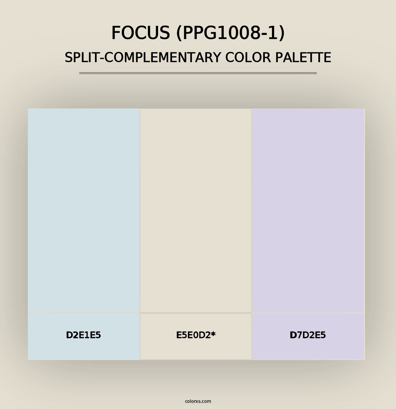 Focus (PPG1008-1) - Split-Complementary Color Palette