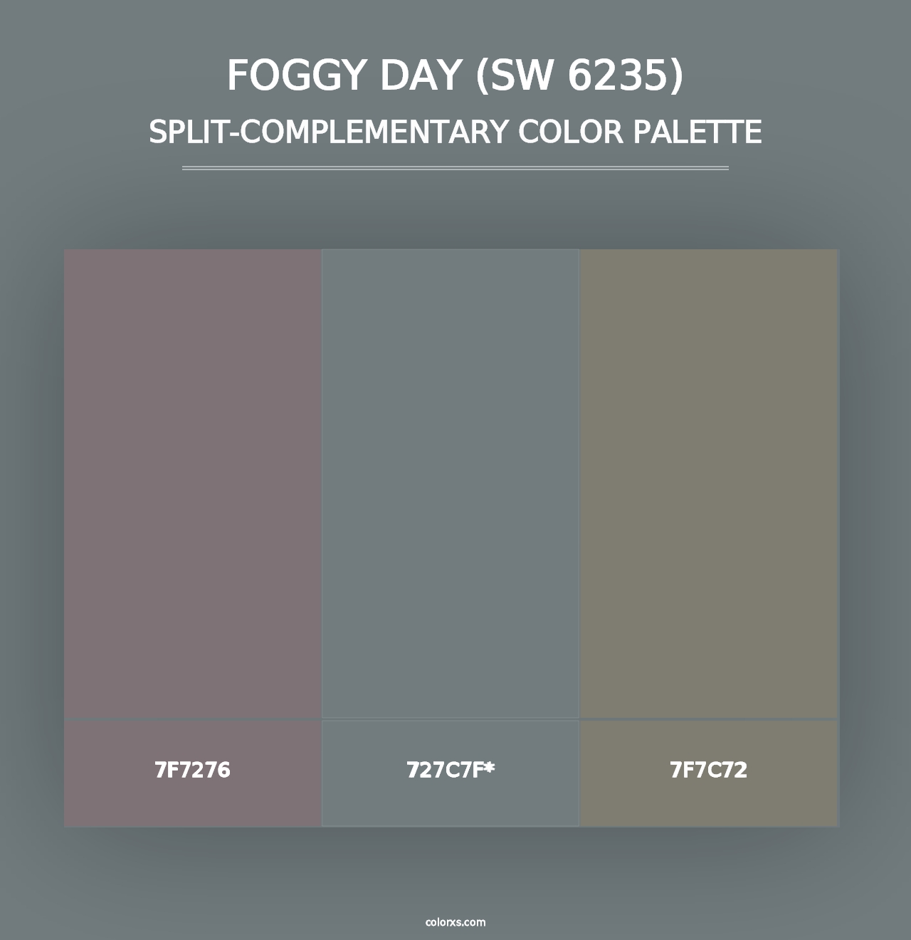 Foggy Day (SW 6235) - Split-Complementary Color Palette