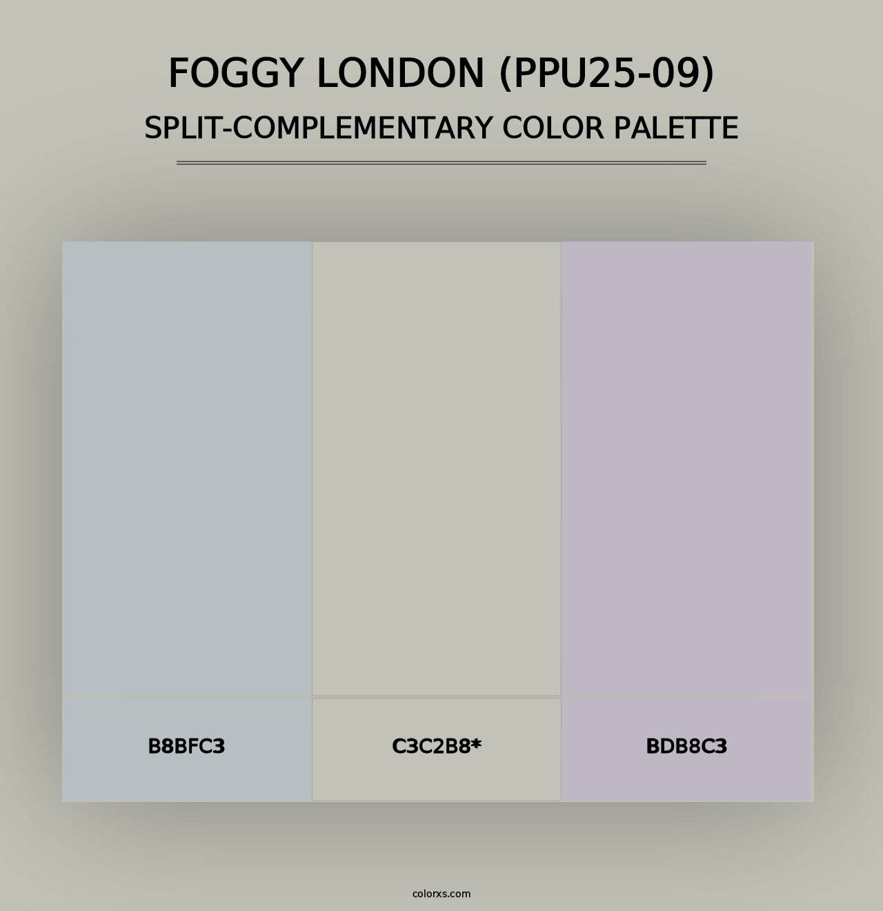 Foggy London (PPU25-09) - Split-Complementary Color Palette