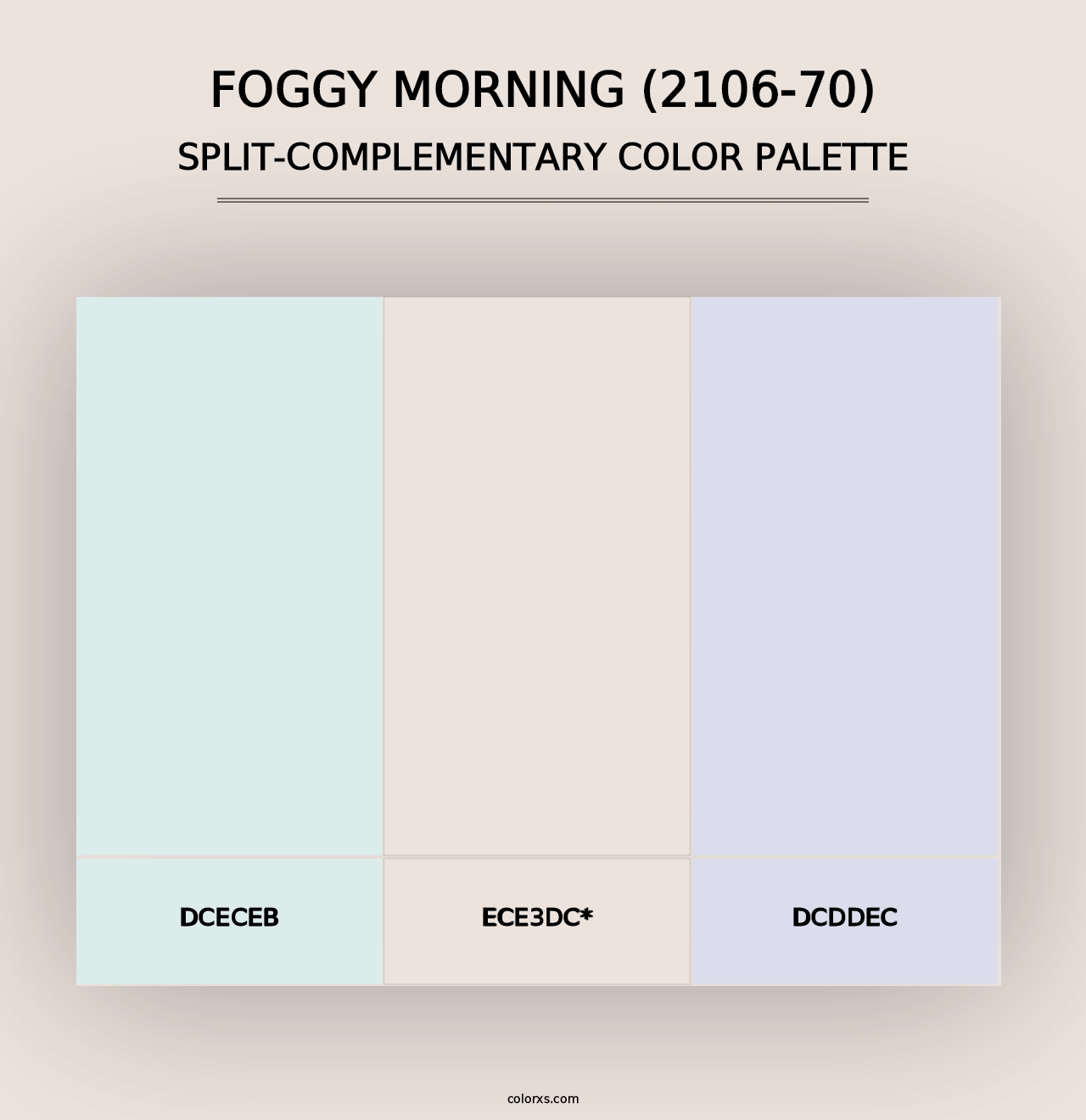 Foggy Morning (2106-70) - Split-Complementary Color Palette