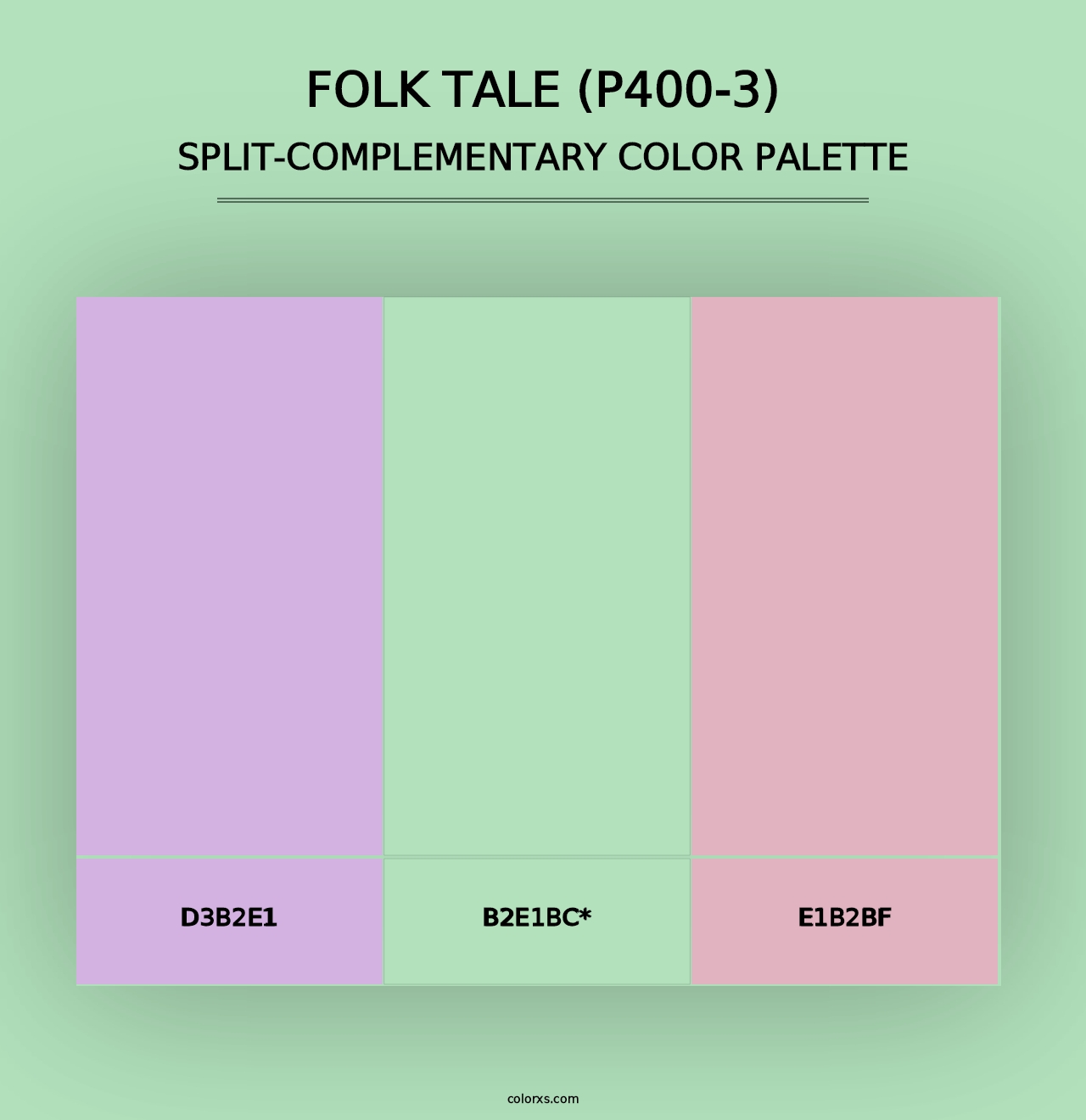 Folk Tale (P400-3) - Split-Complementary Color Palette