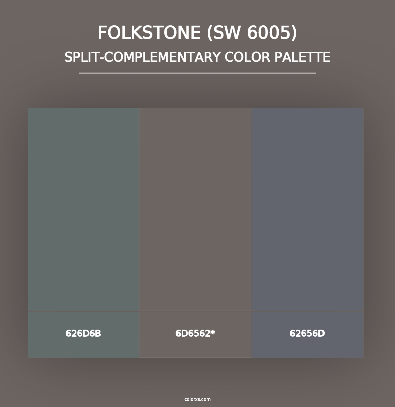 Folkstone (SW 6005) - Split-Complementary Color Palette