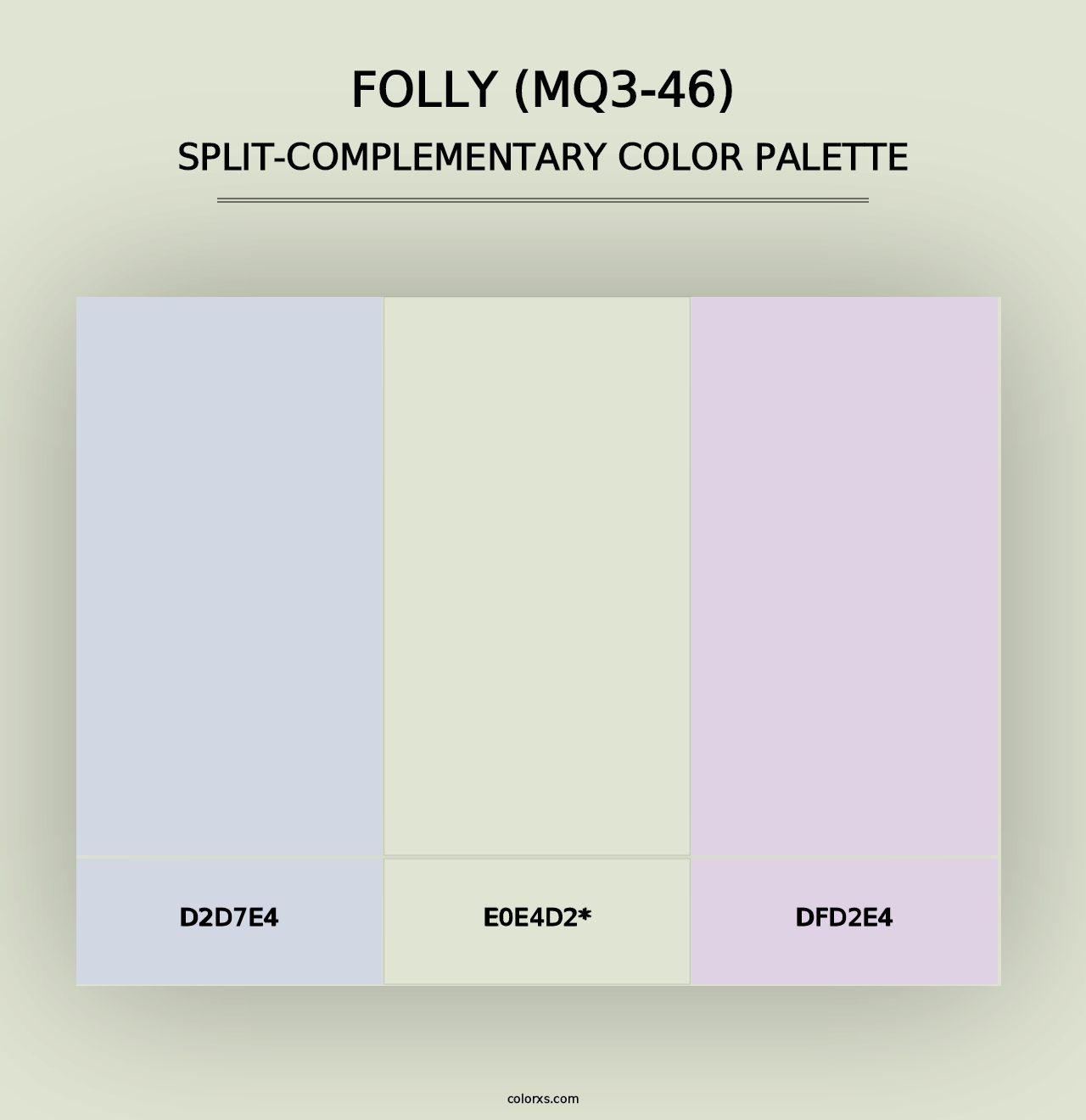 Folly (MQ3-46) - Split-Complementary Color Palette