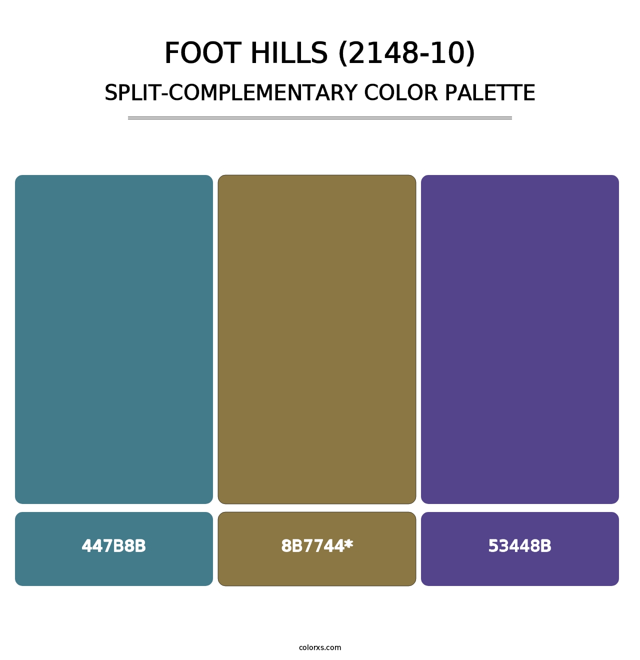 Foot Hills (2148-10) - Split-Complementary Color Palette