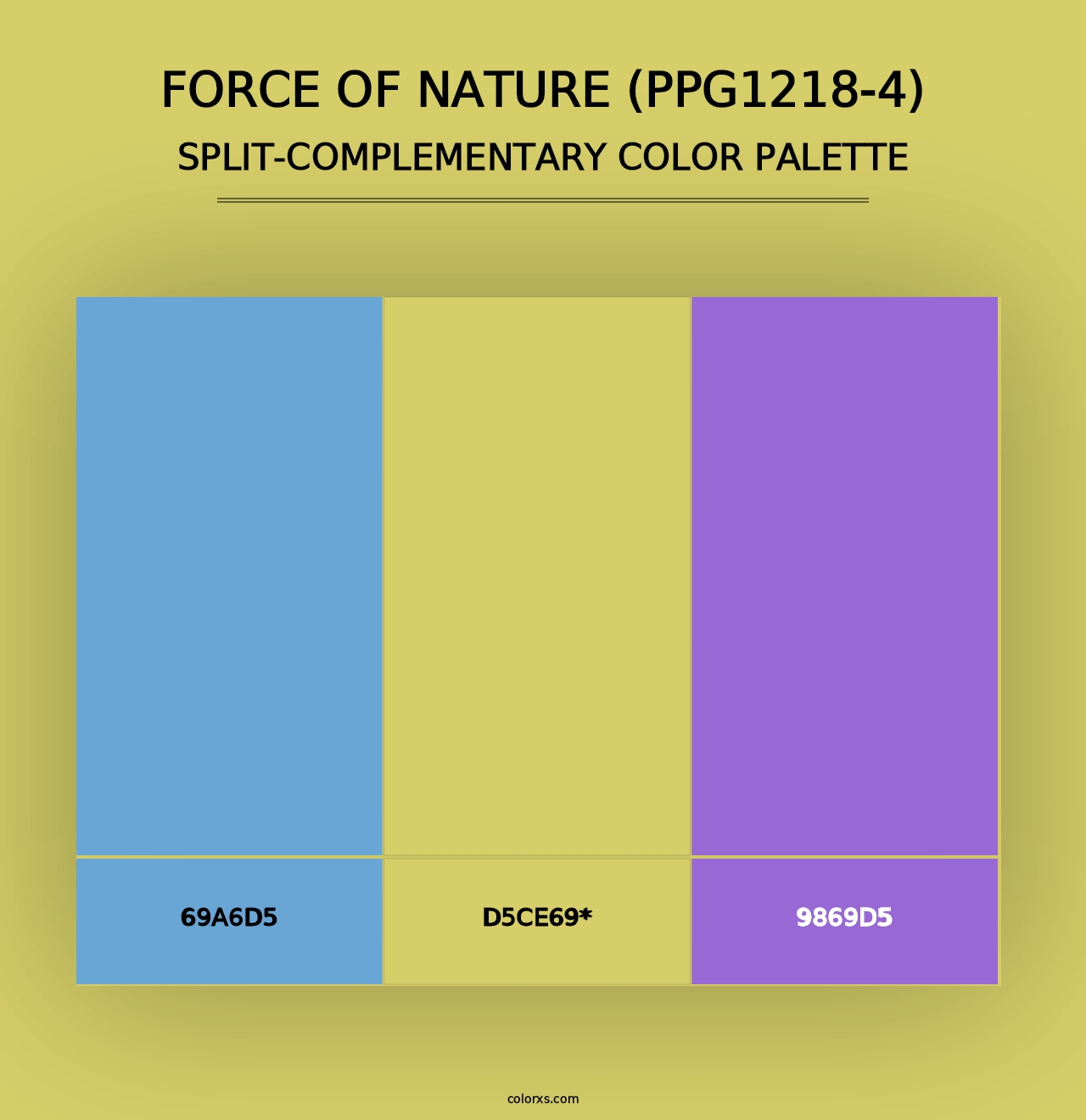 Force Of Nature (PPG1218-4) - Split-Complementary Color Palette