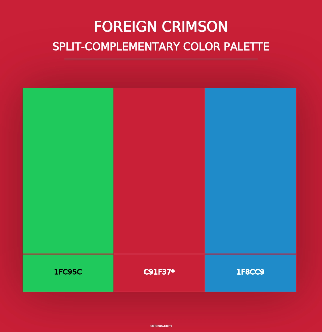 Foreign Crimson - Split-Complementary Color Palette