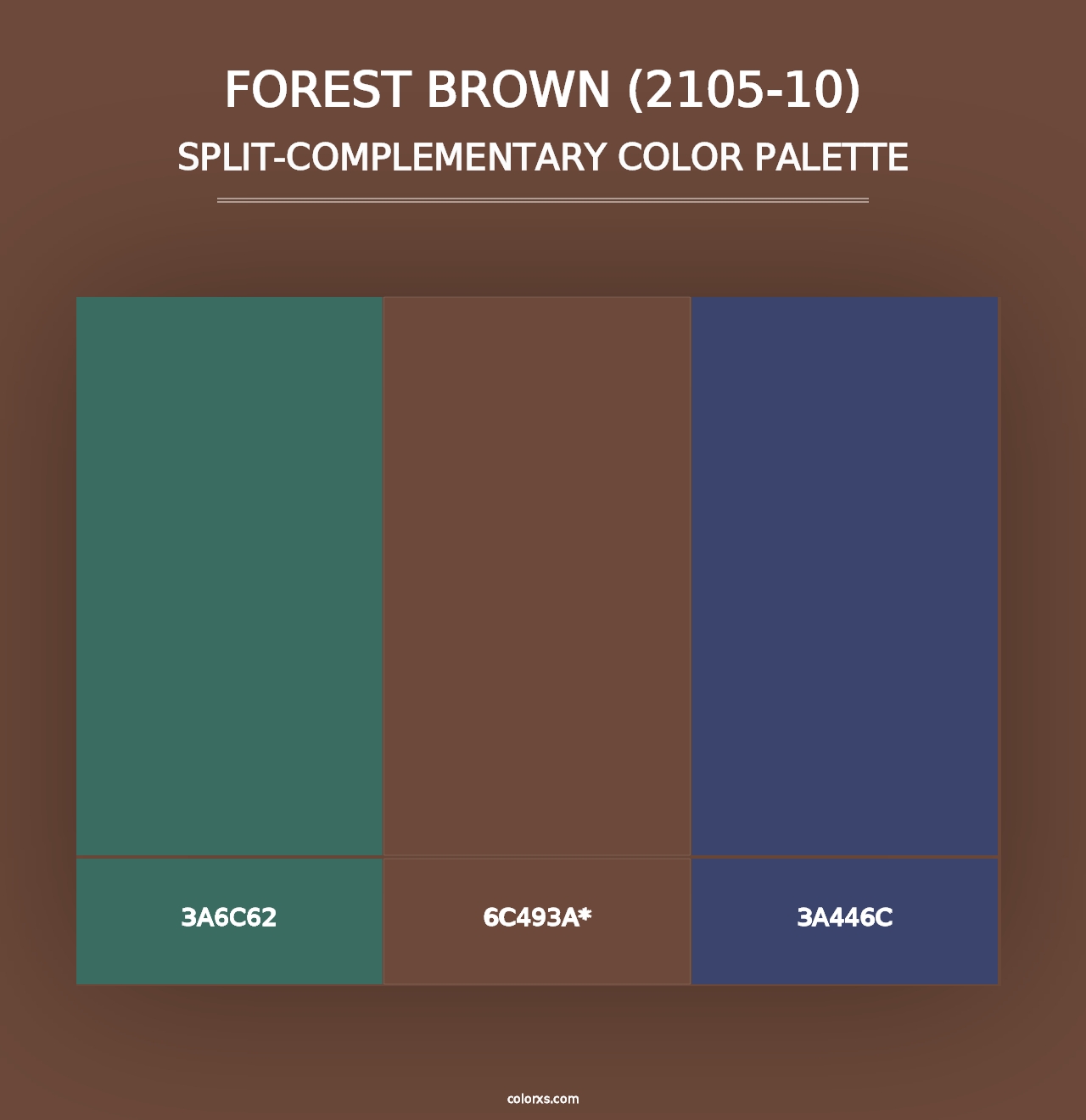 Forest Brown (2105-10) - Split-Complementary Color Palette