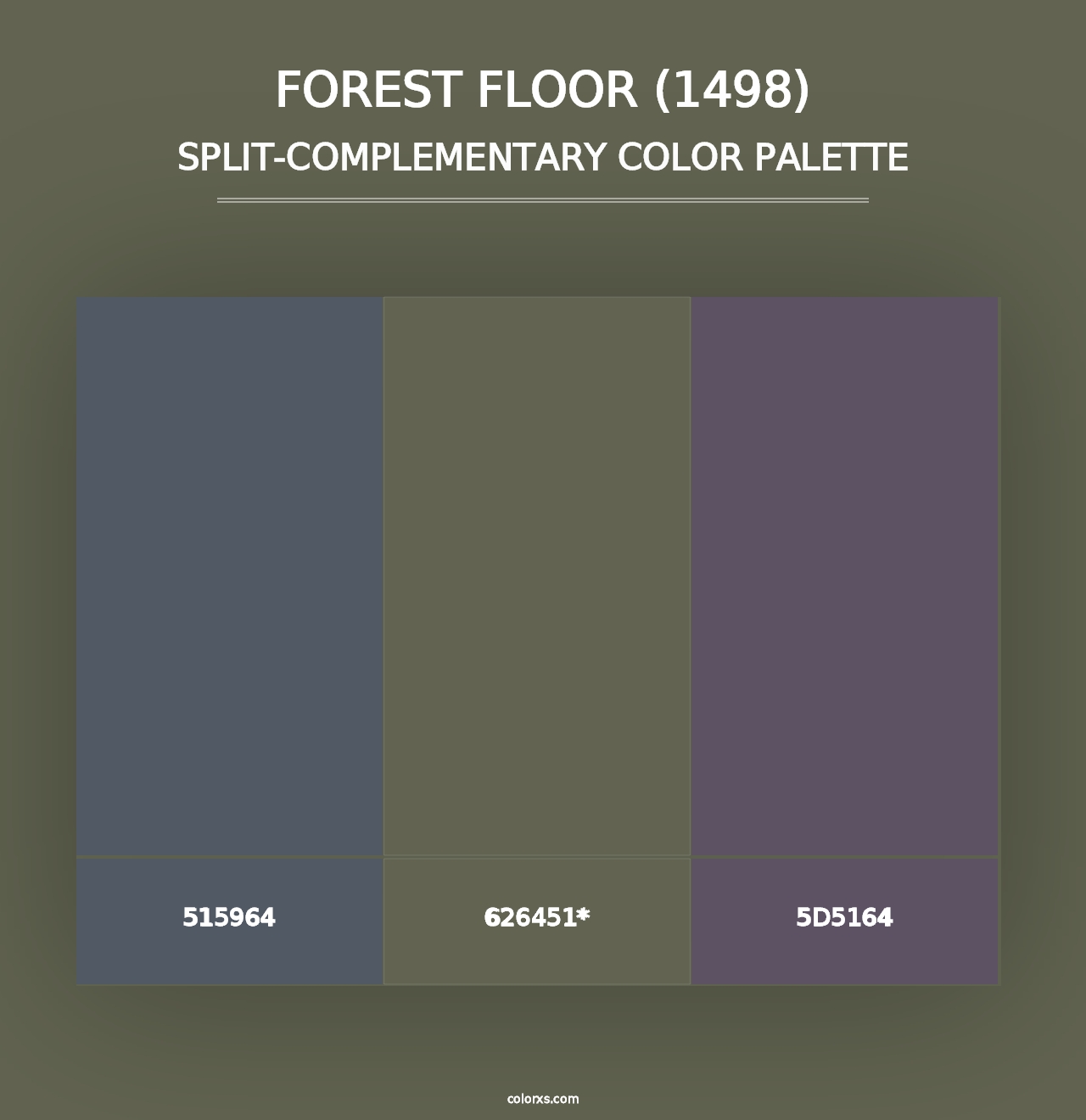 Forest Floor (1498) - Split-Complementary Color Palette