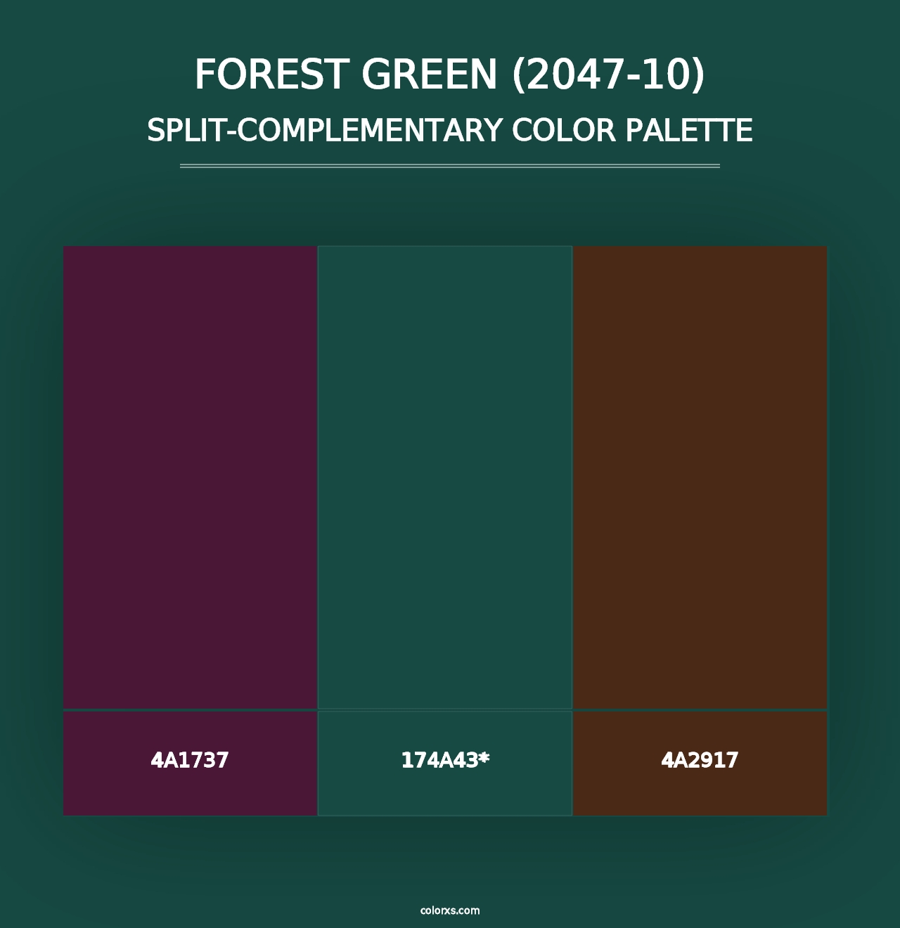 Forest Green (2047-10) - Split-Complementary Color Palette