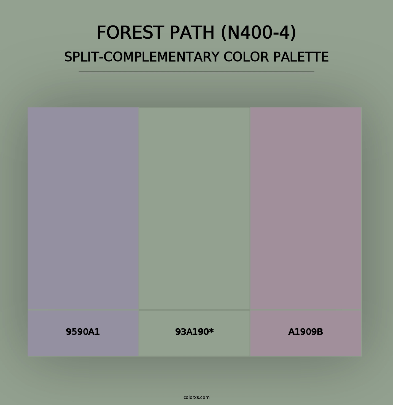 Forest Path (N400-4) - Split-Complementary Color Palette