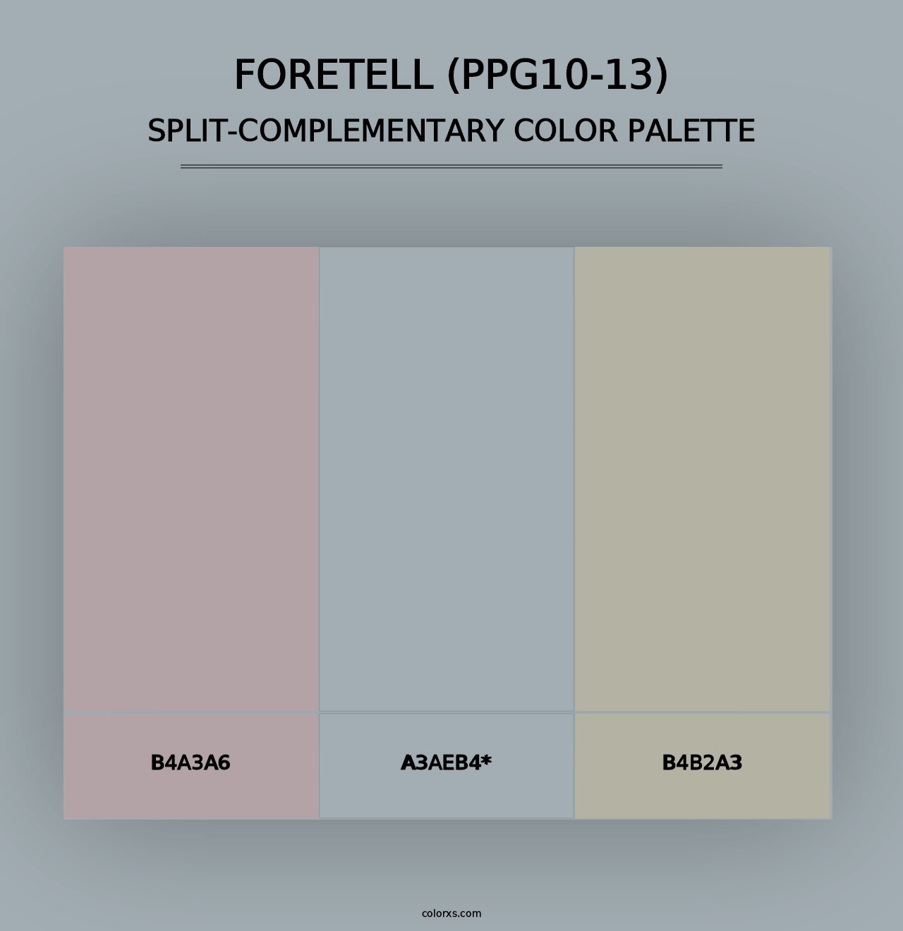 Foretell (PPG10-13) - Split-Complementary Color Palette