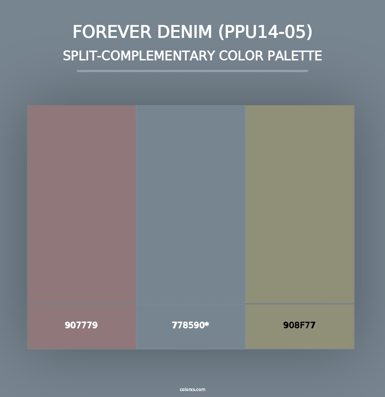 Forever Denim (PPU14-05) - Split-Complementary Color Palette