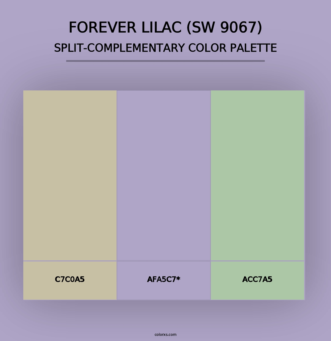 Forever Lilac (SW 9067) - Split-Complementary Color Palette