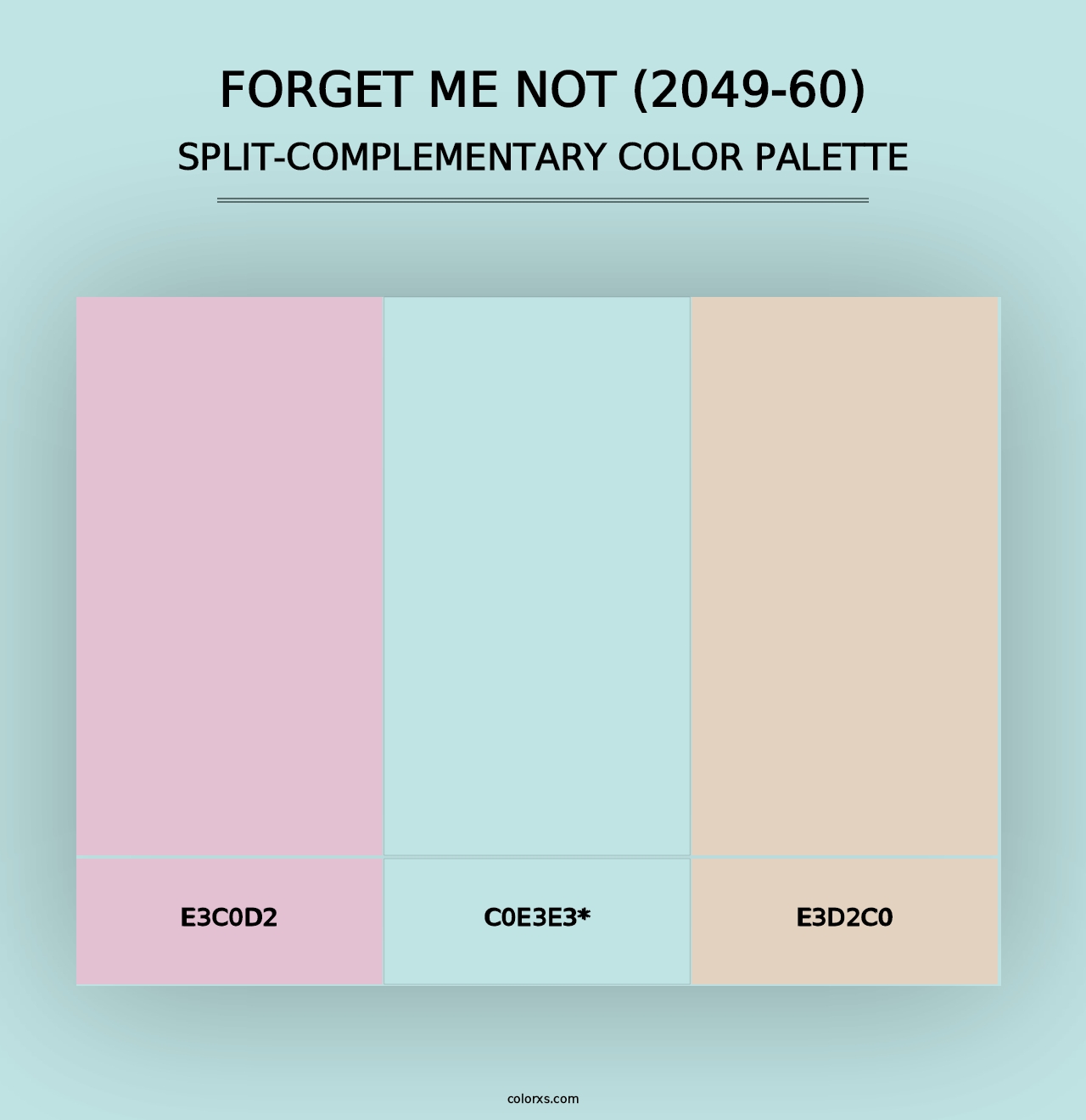 Forget Me Not (2049-60) - Split-Complementary Color Palette