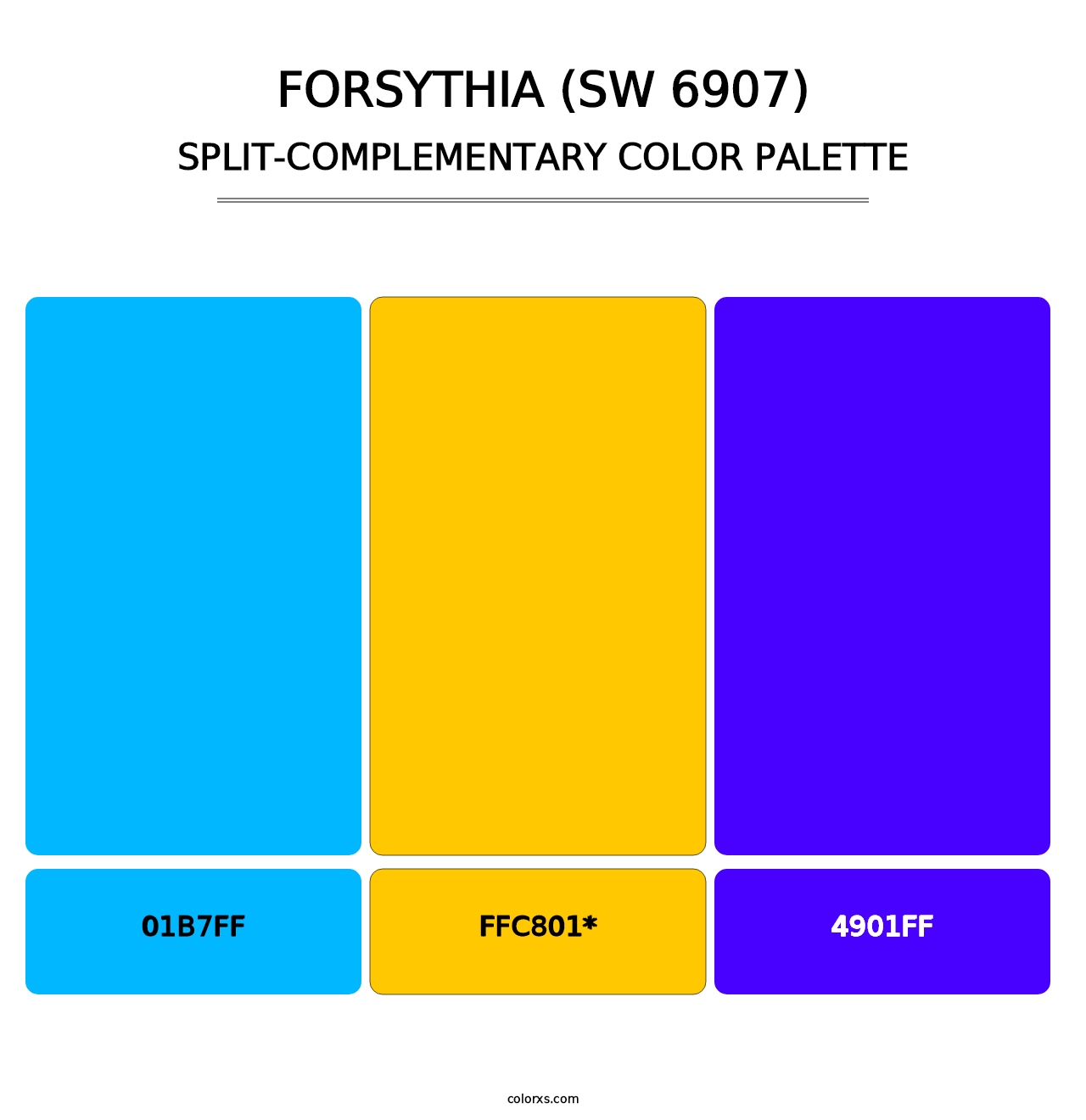 Forsythia (SW 6907) - Split-Complementary Color Palette