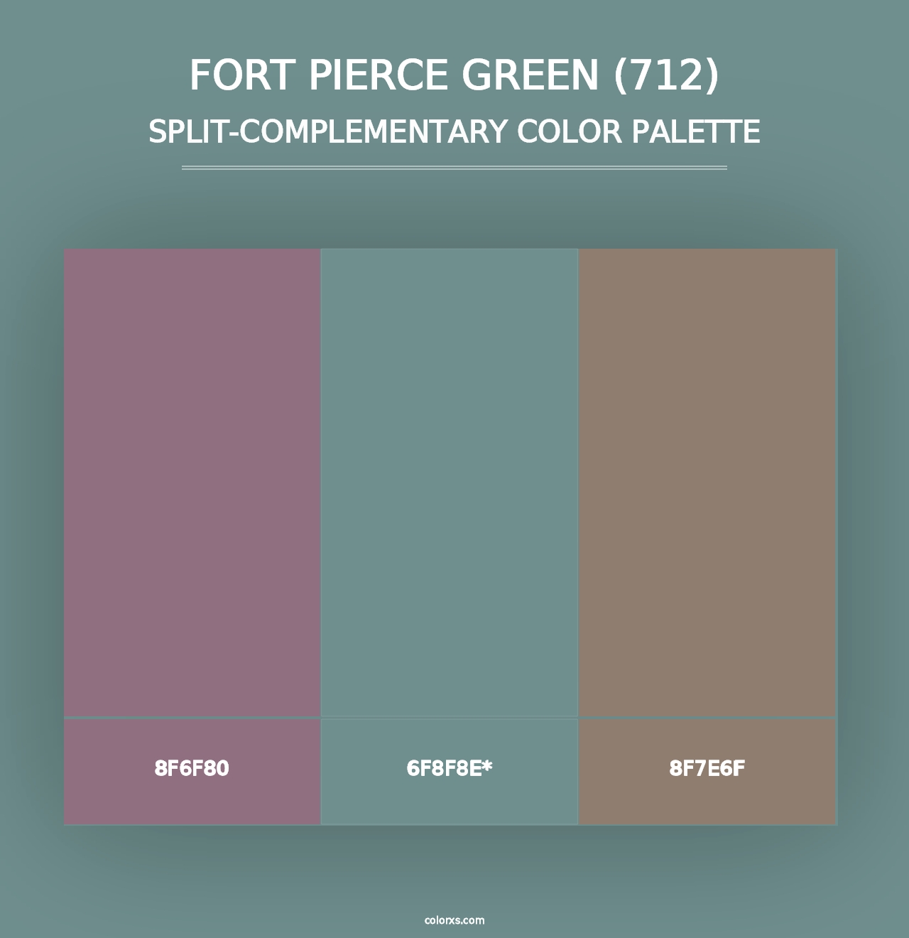 Fort Pierce Green (712) - Split-Complementary Color Palette