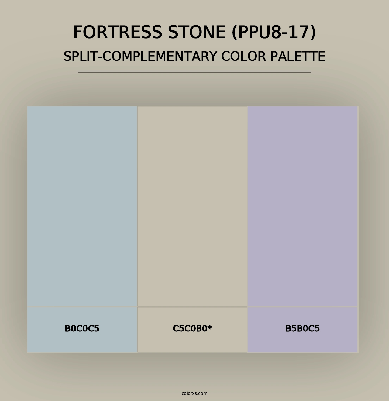 Fortress Stone (PPU8-17) - Split-Complementary Color Palette